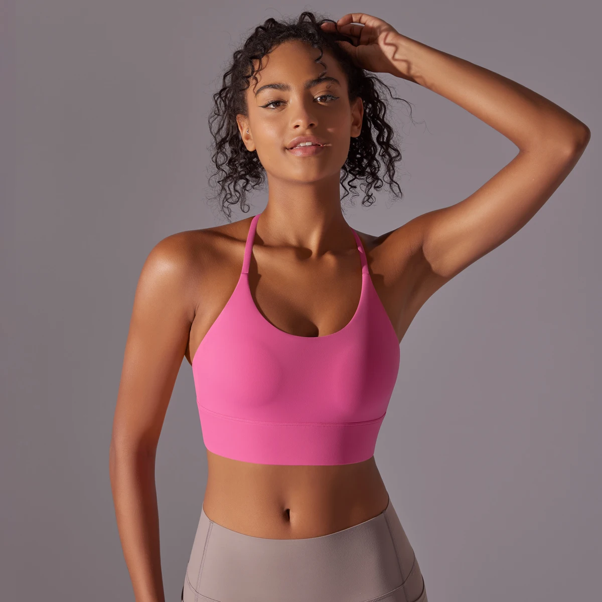 Sport-BH, weich, rückenfrei, sexy Damen-Fitness-BH, Strumpfhosen, Yoga-Weste, hohe Festigkeit, stoßfest, für Fitnessstudio, Sport-Top, Push-Up mit Brustpolster – Detail 8