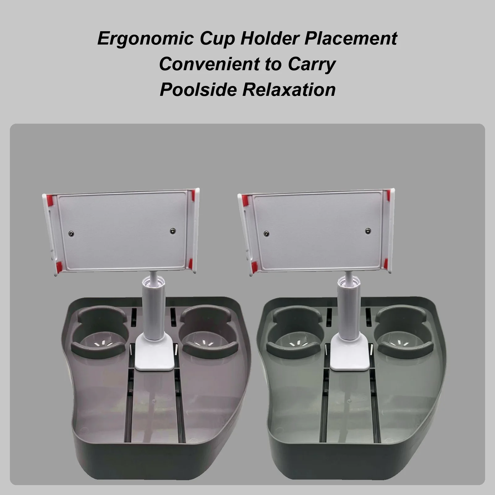 

Pool Phone Tray Outdoor Hot Tub Tray Non-Slip Poolside Cup Holder for Beverage Snack Fruit for Bathroom Beach Bathtub Balcony