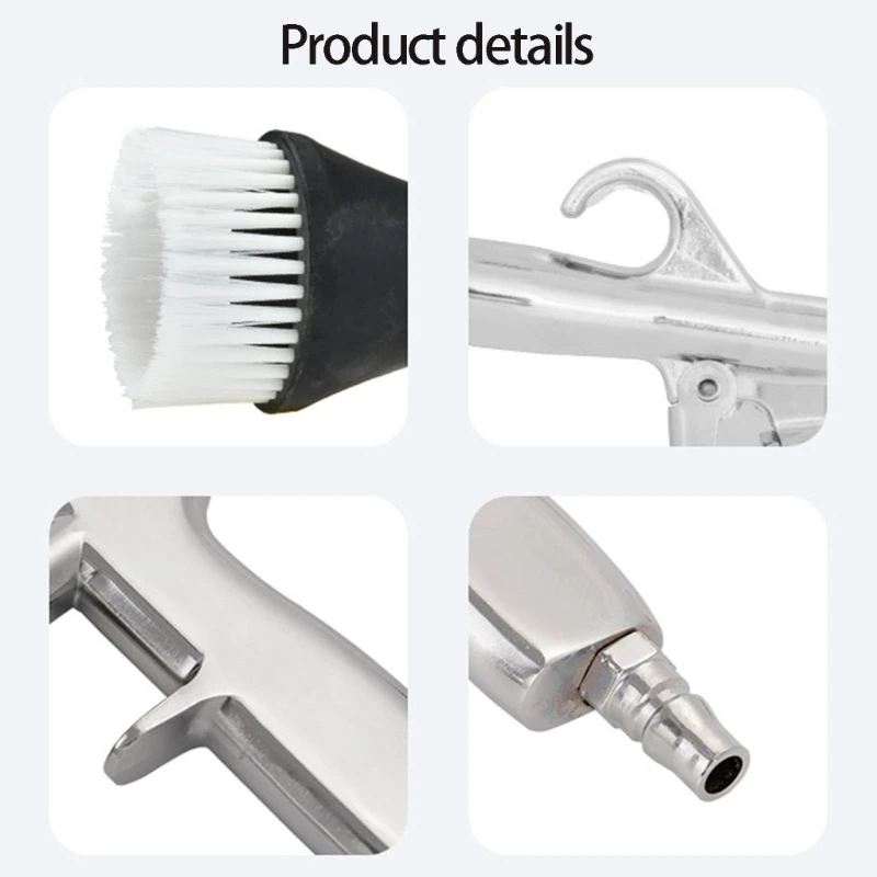 M76E Ergonomic Air Duster Guns Car Detailing Tool With Flared Nozzle For Quick Debris Removal Vehicle Garage And Workshop Use