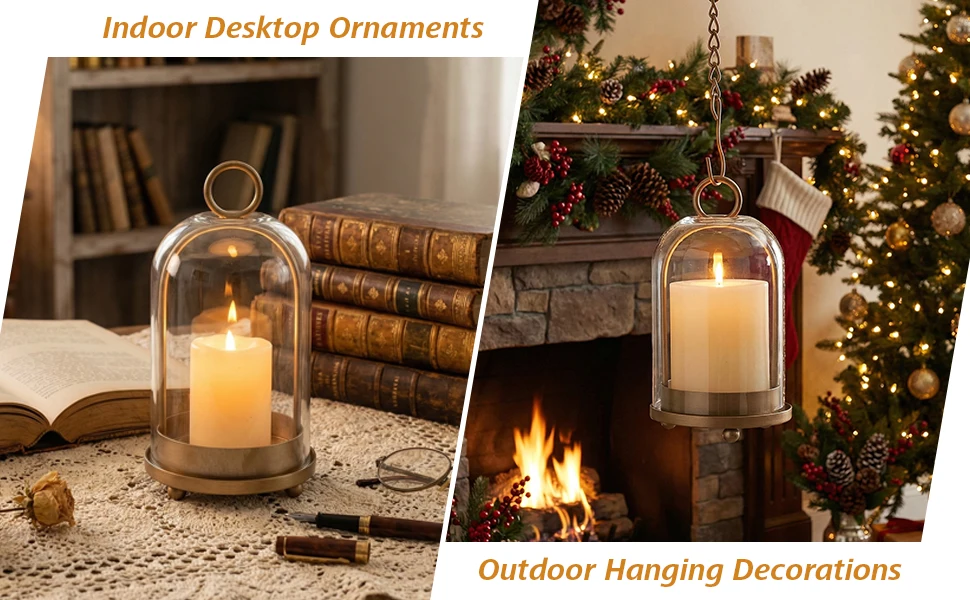 Hurricane Glass Candle Holders Set of 3-3
