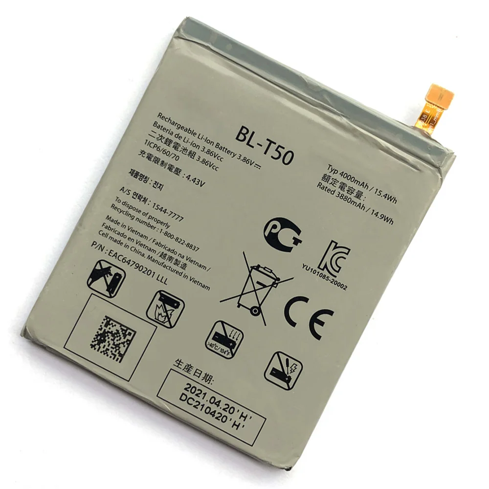 100% Orginal BLT50 BL T50 Replacement Battery For LG Velvet 5G UW LM-G900 G900N G900V G900EM TM Mobile Phone 4000mAh Batteries