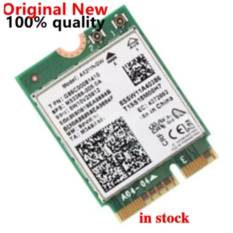 (1pcs）100% original New AX211 9560HUN AX201 AX210 9462 9560AC WIFI6E Gigabit Wireless Network Card CNVI Bluetooth 5.3