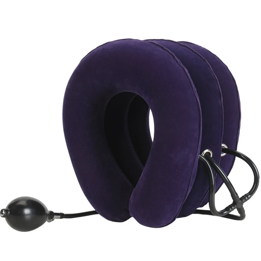 

Adjustable Inflatable Neck Stretcher Foldable 3-layer Inflatable Neck Support Brace Spine Alignment Anti-leakage