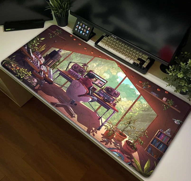 Chillbeats Moment Mouse Pad Large XXL Computer Desk Mat Gaming Mousepad Gamer 900x400 Illustration Art Pc Keyboard Mouse Mat