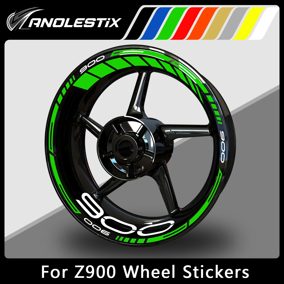 

AnoleStix Reflective Motorcycle Wheel Sticker Hub Decal Rim Stripe Tape For Kawasaki Z900 2023 2022 2021 2020 2018 2017 2016