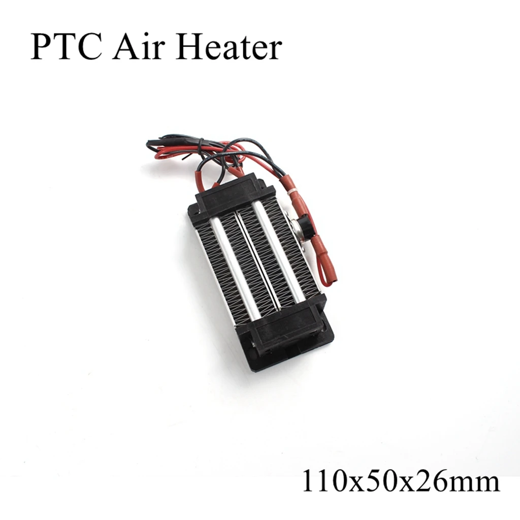 

110x50mm 12V 110V 220V PTC Ceramic Air Insulated Electric Heater Constant Thermostatic Heating Chip Incubator Outdoor Car Motor