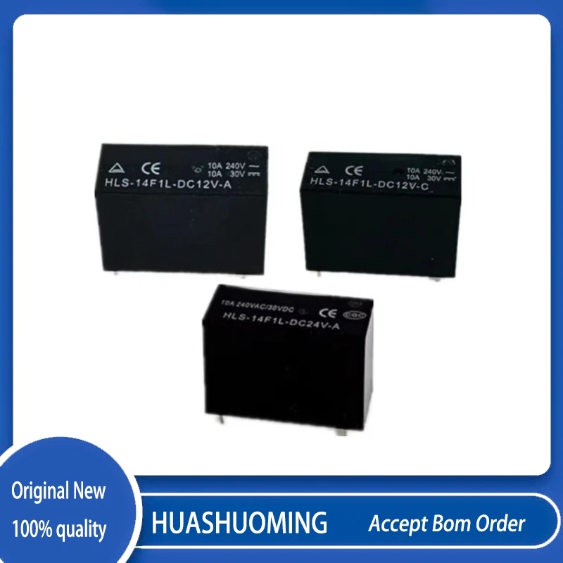 10Pcs/LOT HLS-14F1L-DC5V-A   HLS-14F1L-DC12V-A   HLS-14F1L-DC24V-A  HLS-14F1L   10A  4PIN