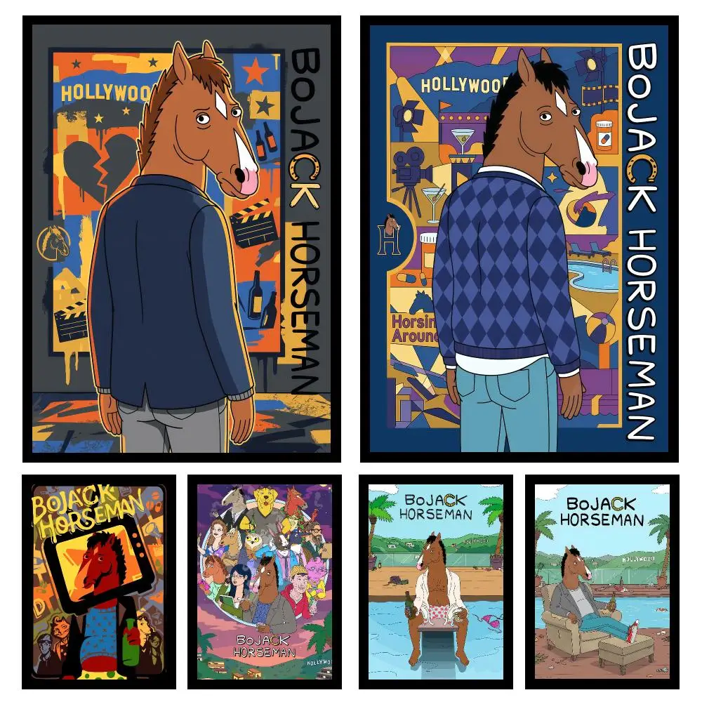 Funny B-BoJack H-Horseman Poster Wall Art Print Decorative Mural Home Decor Gift Unframed