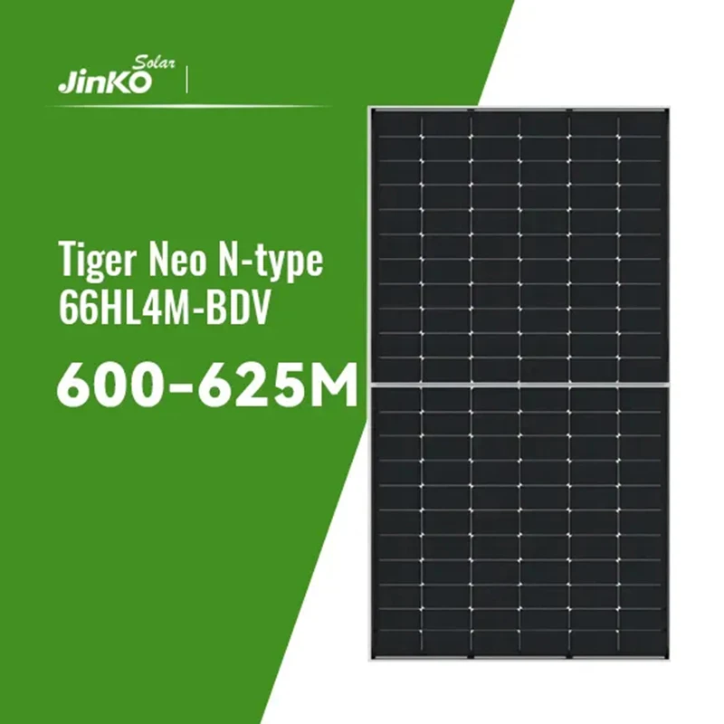 Jinko Monocrystalline Solar Panels N Type 605W-630 Watt Bifacial Double Glass Module 66HL4M-BDV 605W 610W 615W 620W 625W 630Watt