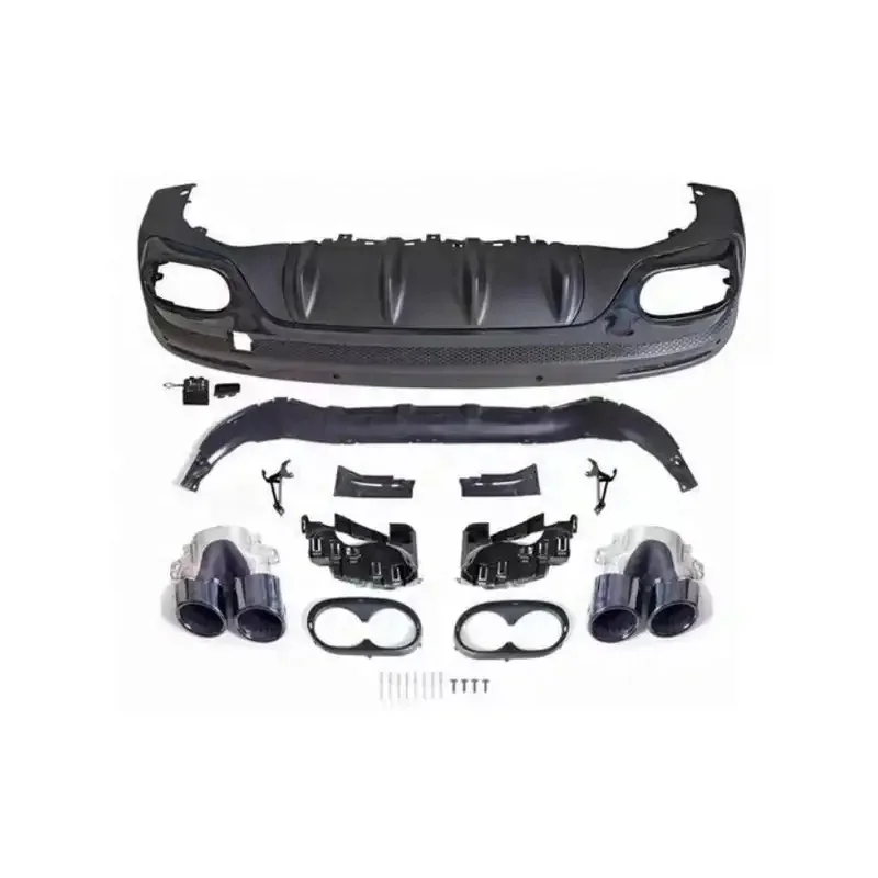 

PP Material AMG45 Style Car Rear Diffuser Lip Kits Muffler Exhaust for Benz GLB Class GLB200 GLB180 GLB250 2020-2022 Car Bodykit