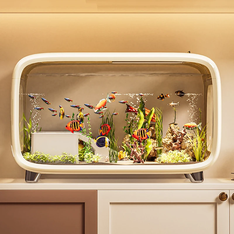 Transparent Plastic Turtle Terrarium Desktop Aquarium Fish Incub ator Landscaping Display Box