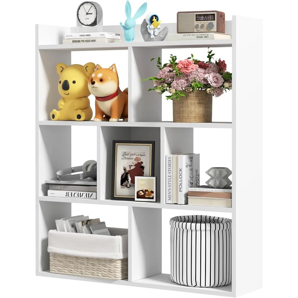 

Floor Standing 4-Tier Wooden Open-Back Bookcase with Anti-Toppling Features