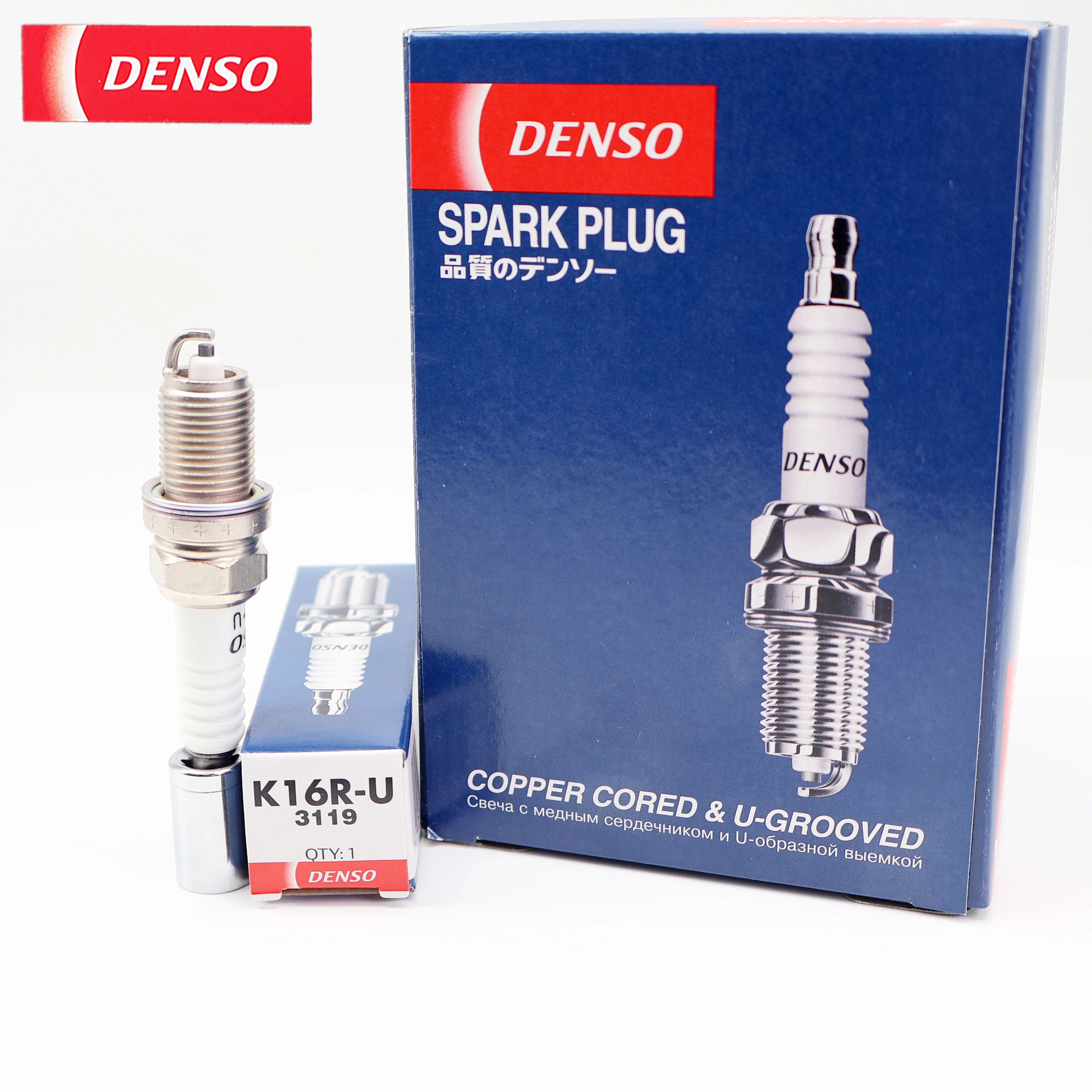 DENSO Spark Plug K16R-U 3119 Original Genuine Product for Toyota Mazda OEM:9091901176,9091901245,9008091229,224010B015