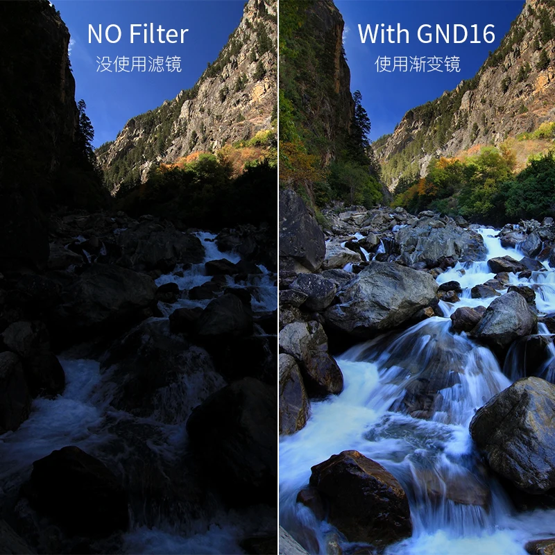 NiSi GND filter 77mm 67mm 49 52 55 58 62 72/82 gnd mirror reverse gradient gray filter circular camera filter