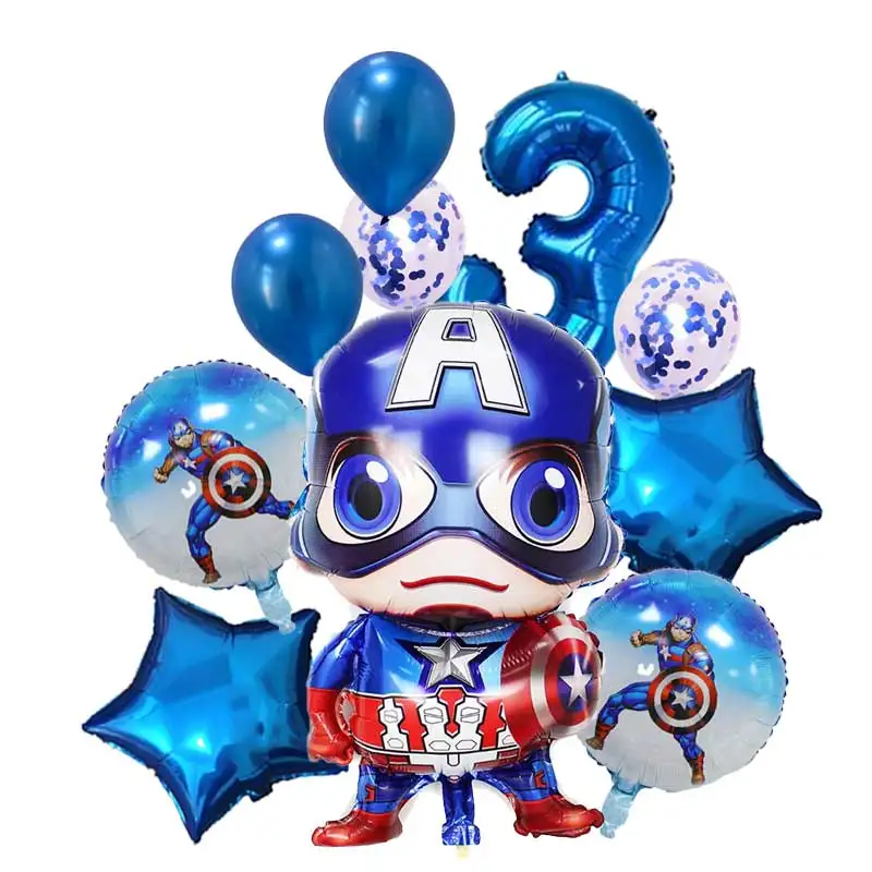 Steve Rogers Balloon Boy Birthday Party Supplies Hero Theme Balloon Baby Shower Home Garden Room Decorations