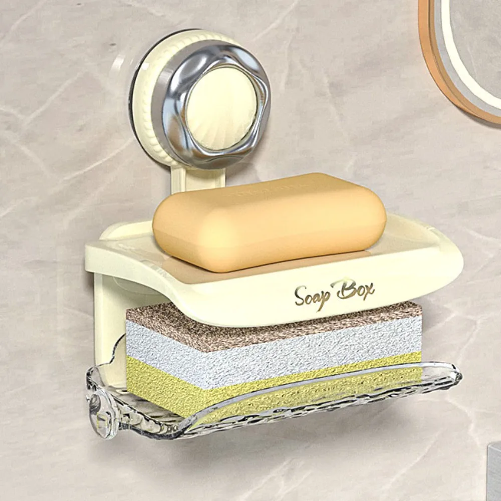 

Двухслойный держатель для мыла на присоске, съемный, водонепроницаемый, настенный, из АБС-пластика, без сверления, для ванной комнаты и кухни