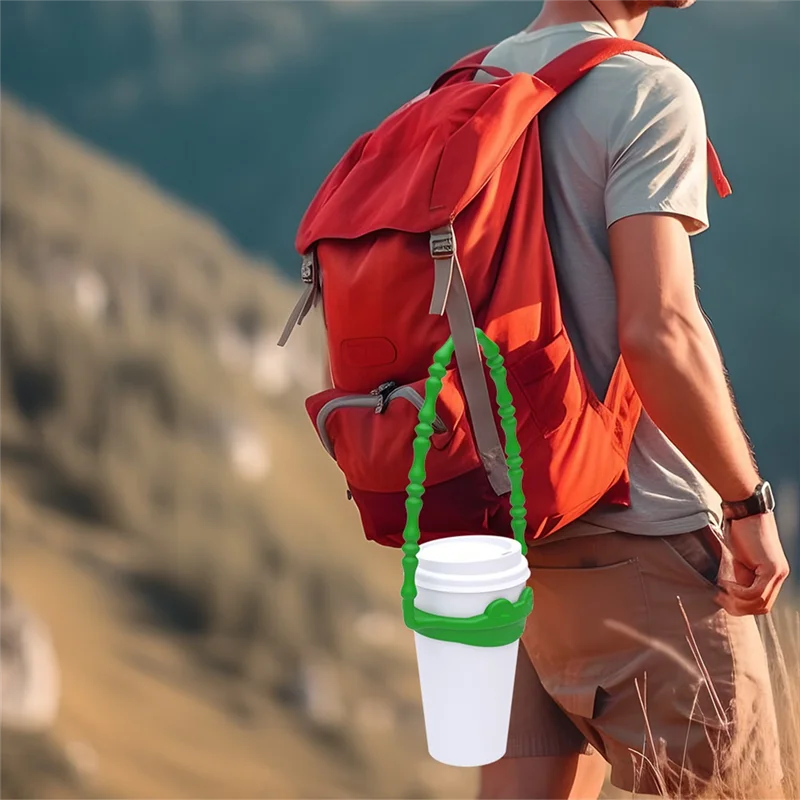 

AED4-Water Bottle Handle -Soft Silicone Water Bottle Holder Sling Lanyard Carrier With Strap Fits Most 8-40Oz Water Bottles