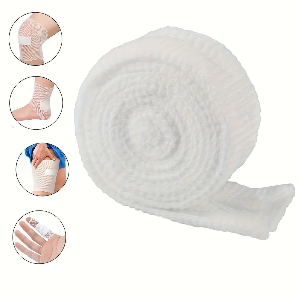 1 Roll Tubular Stretch Gauze Bandage Elastic Cotton Wrap Netting Support Retainer for Arms Lower Legs