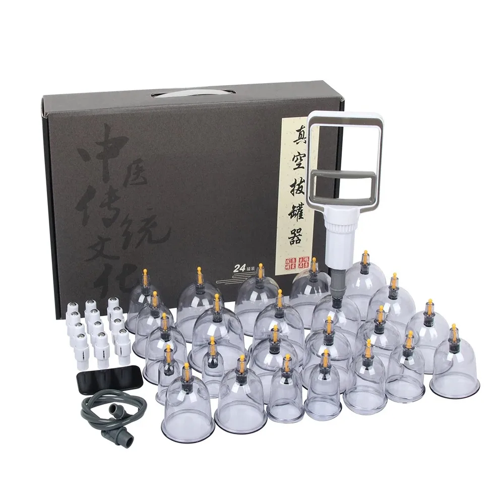 12/24pcs Vacuum Cupping Chinese Medicine Relaxed Body Lose Weight And Relieve Fatigue Full Body Massage Physiotherapy Instrument