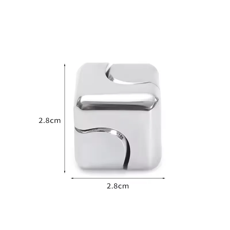 Metal Cube Spinner Toy, 3D Puzzle Gyro Gear Sensory Toy,  Educational Game for Adults view 2
