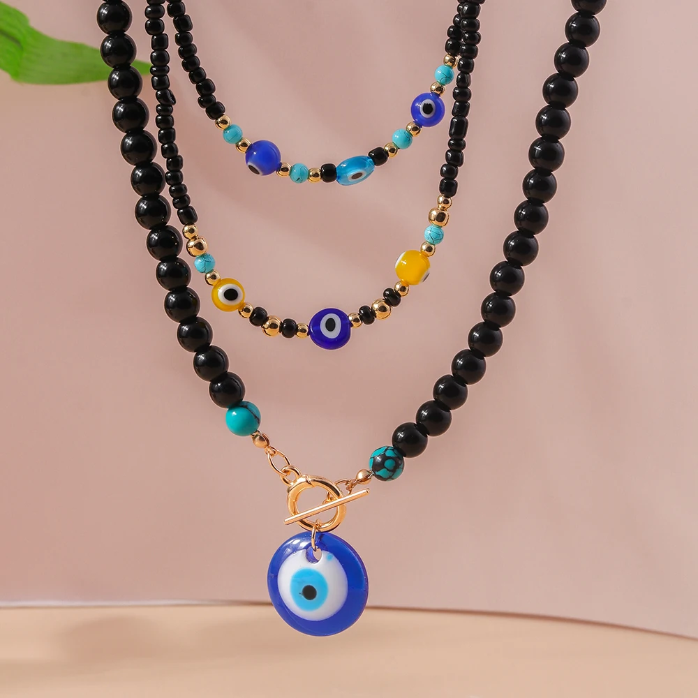 Modische handgefertigte Perlenkette für Damen, Weihnachtsanhänger mit Weihnachtsmann und Weihnachtsbaum, Halsketten für Mädchen, Neujahrsfest-Schmuck, Geschenke – Detail 23