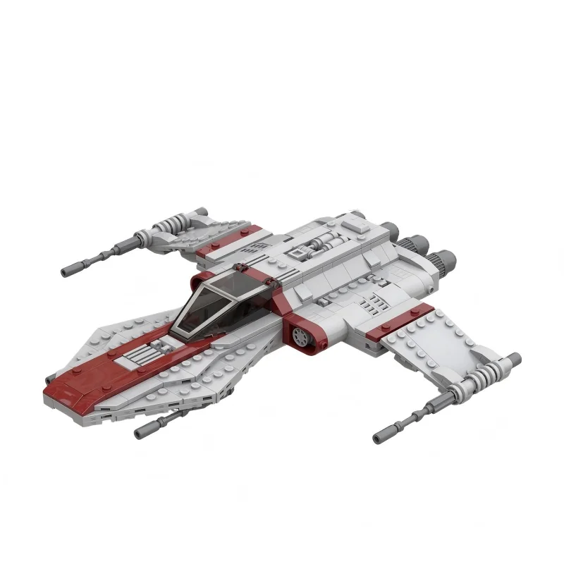 

R 41 Starchaser MOC Building Blocks Sci fi Starfighter Model DIY Assembly Bricks Creative Spacecraft Display Toy