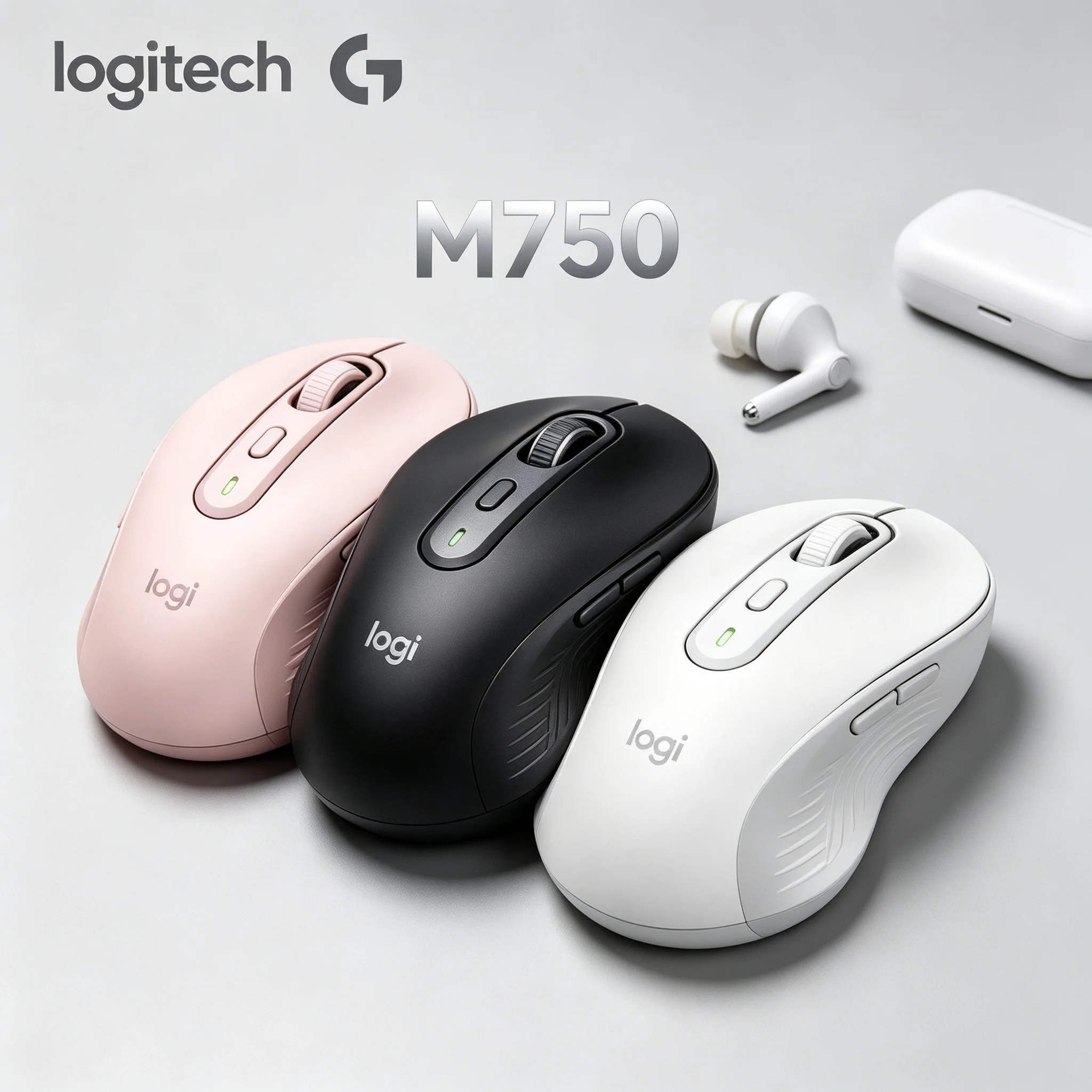 Logitech M750 Ergonomic Office Mouse Reliable Anti‑interference Signal Mice For Laptop Desktop Casual Gaming