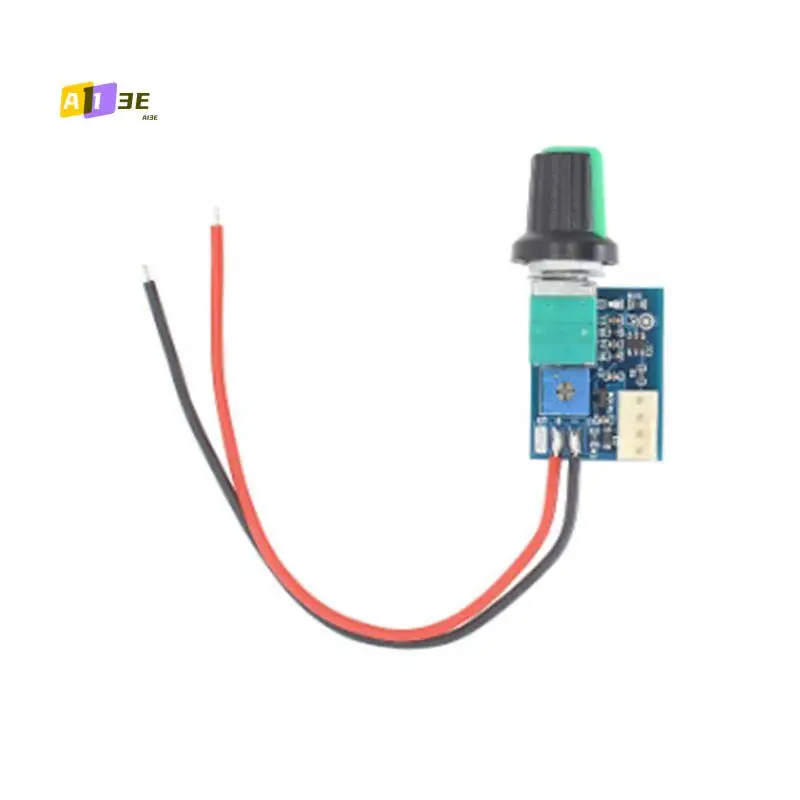 

A03E-2X DC 12V Adjustable 0%-100% PWM Fan Speed Controller With Knob Switch 4 Wire Fan Speed Governor Noise Reduction