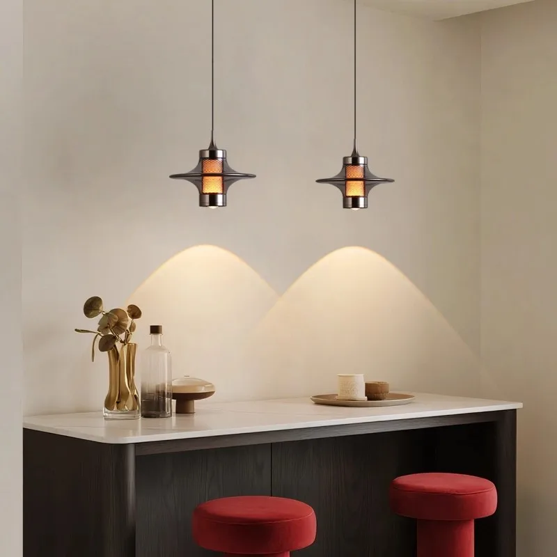 ضوء اللوح الأمامي لغرفة النوم على الطراز الإيطالي الفاخر، بهو صغير معلق، شبكة إضاءة للمطاعم والبار