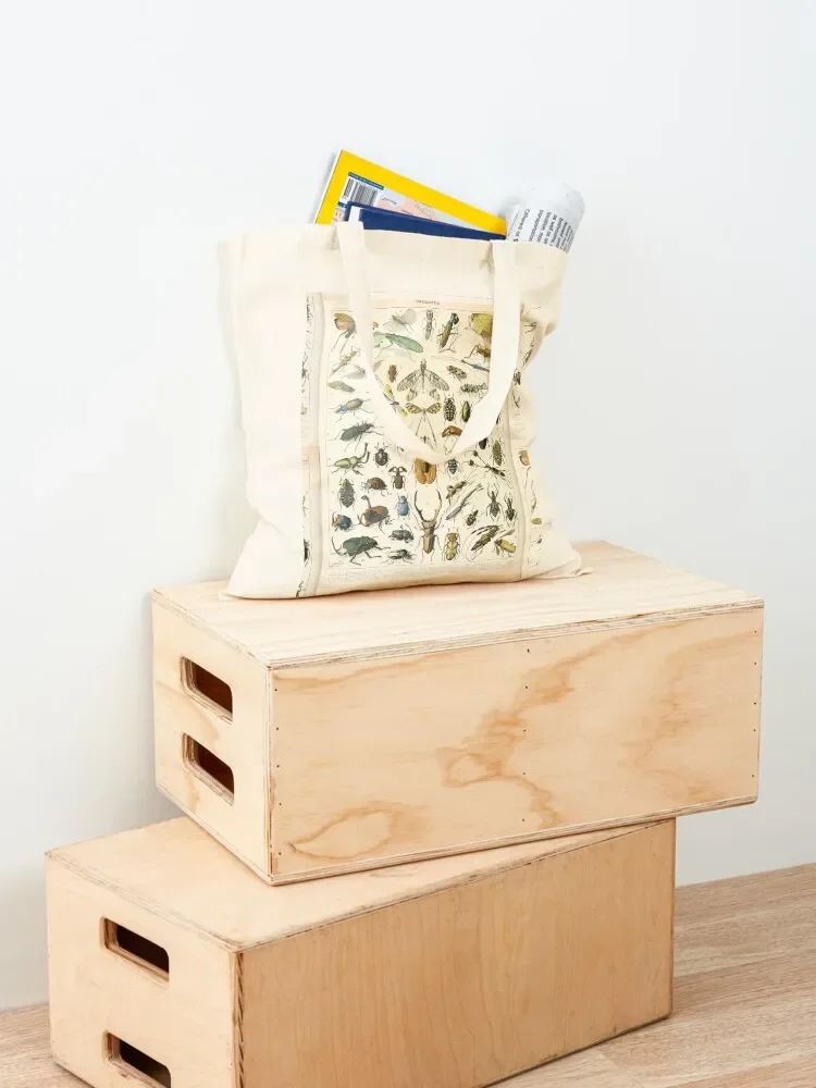 أدولف ميلوت الحشرات حقيبة يد قماش حمل حقيبة حمل حقيبة جامعة سوبر ماركت حقيبة قابلة للطي