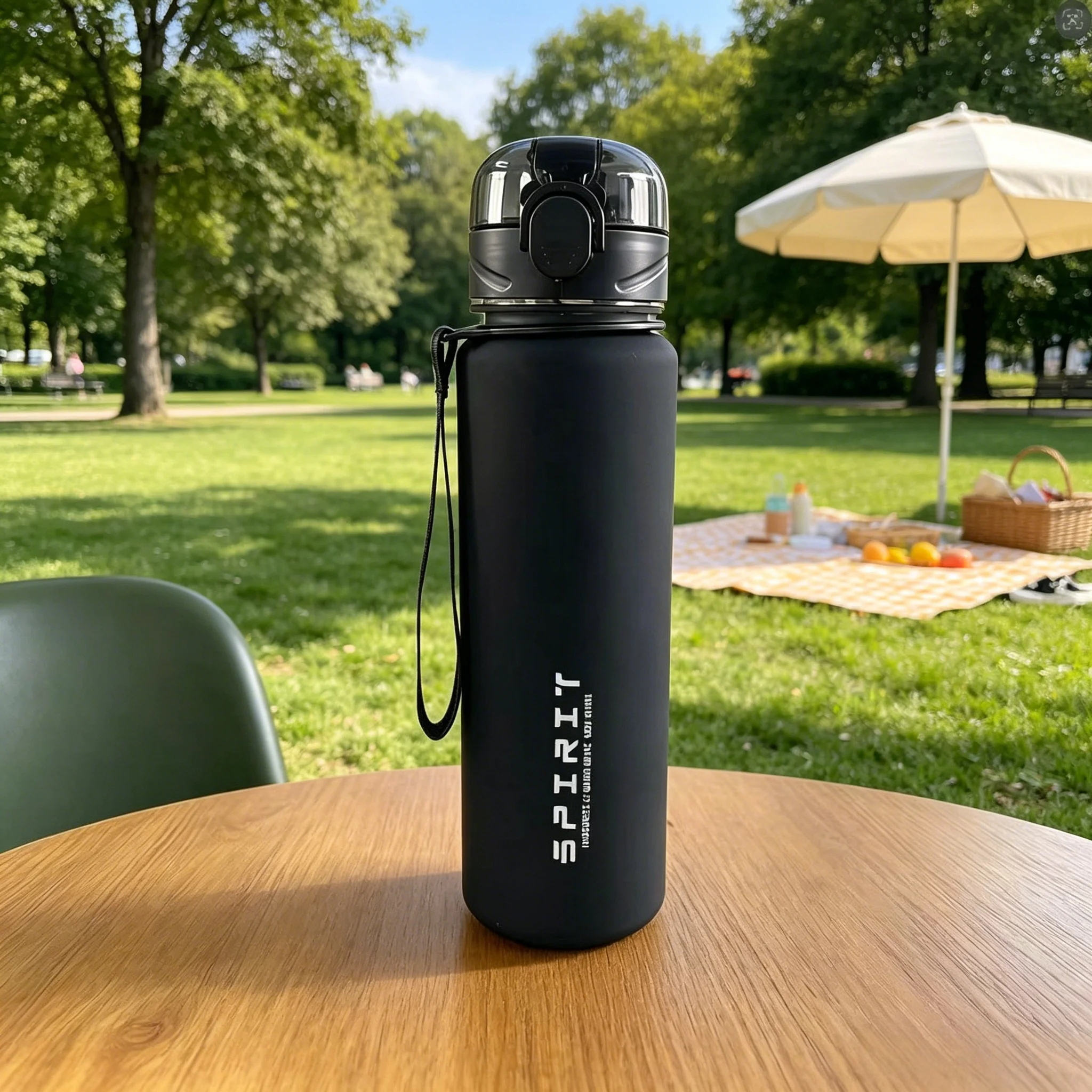 700ML Large Capacity Sports Water Bottle Leak Proof Plastic Drinking Cup With Time Scale Suitable For Travel Fitness Sports