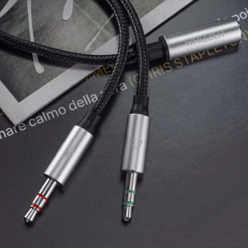 WHIZZER YC-01 Audio Splitter 3.5mm Cable Support Microphone and Audio for PC