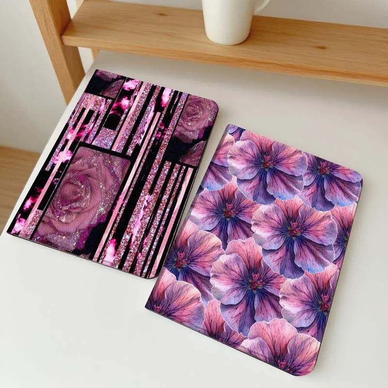 

Glitter Rose Pattern Design Tablet Case For Apple iPad Air Pro mini 1 2 3 4 5 6 7 8 9 11 M2 M3 M5 M4 5th 6th 7th 10th 11th Gift