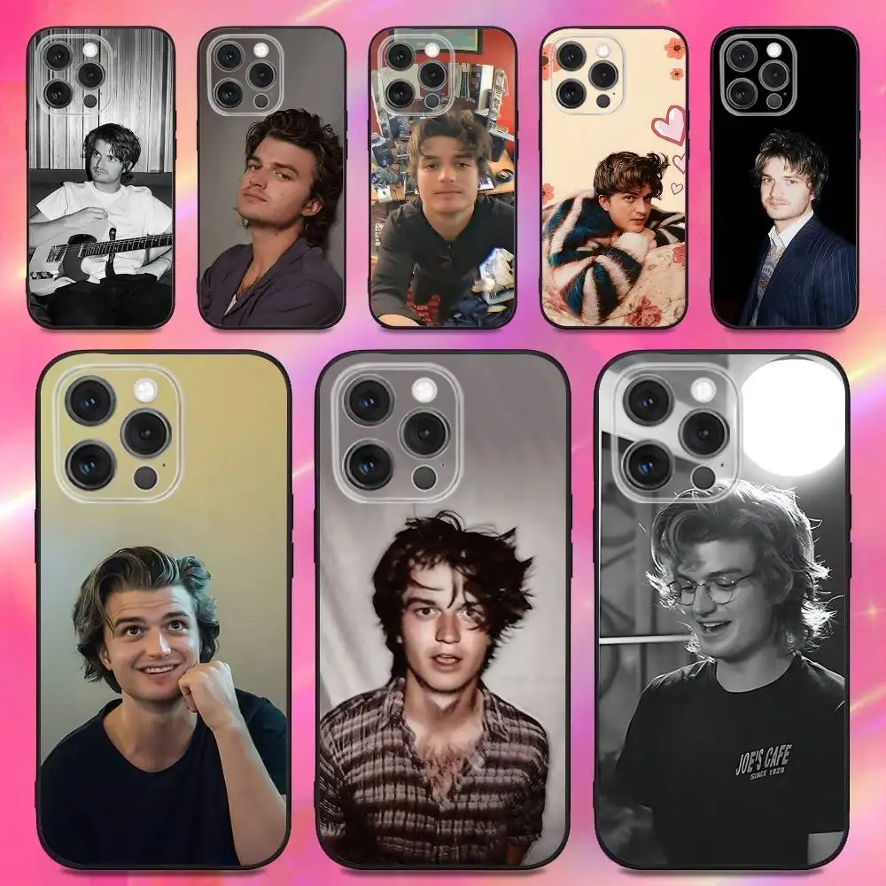 

Joe K-Keery Actor Phone Case For iPhone 16,15,14,13,12,11,Pro,Max,Plus,X,XS,XR,SE,8,7,Mini,Soft Silicone Black Case