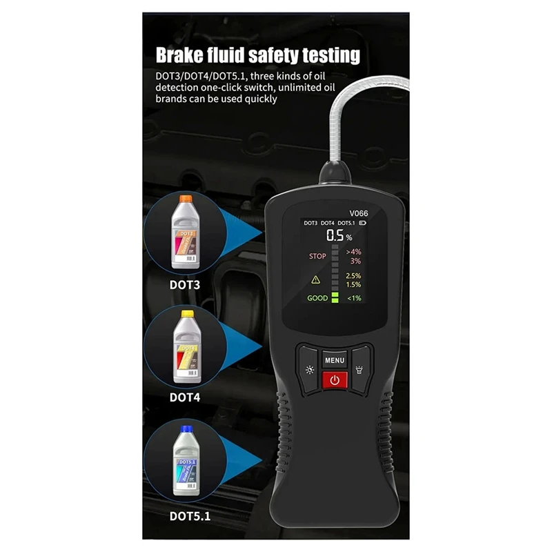 Brake Oil Detection Instrument Diagnosis Of Automotive Brake Fluid Moisture Content Tester