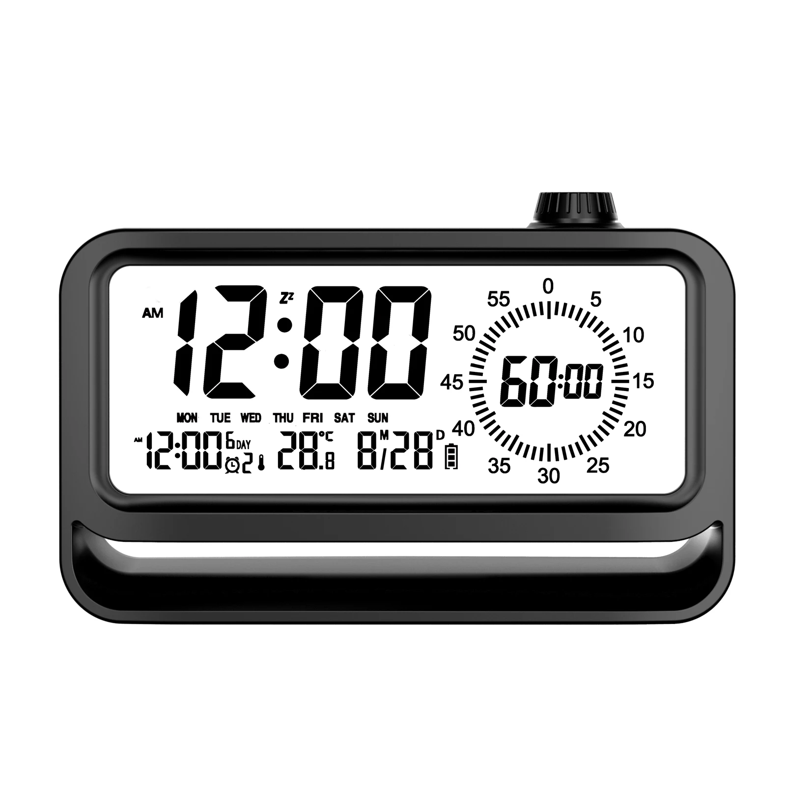 60 Minute Visual Timer Alarm Clock Dual Display Manual Countdown Mechanical Cooking Timer Cooking Shower Study Stopwatch Timer