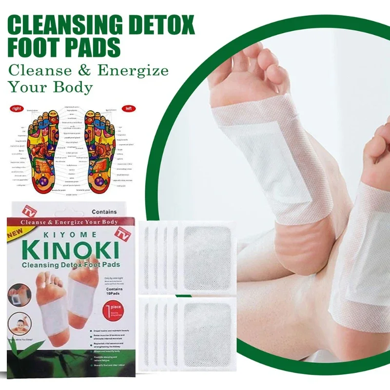 

Korea Kinoki Natural Bamboo Detox Foot Patch Detoxification Body Toxins Cleansing Slimming Stress Relief Feet Pads Beauty Health