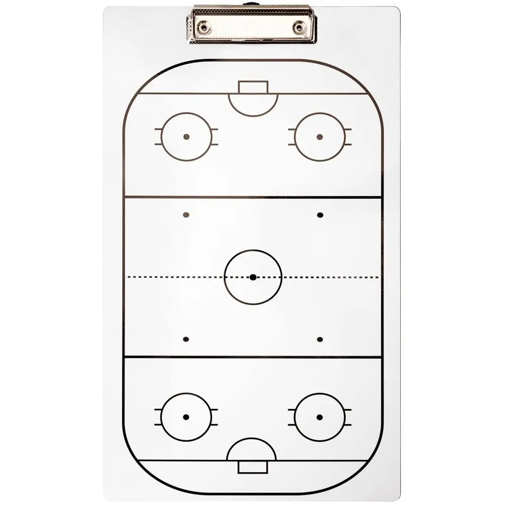 

Smooth Surface Ice Hockey Tactic Board Double-Sided Reusable Practice Board Erase Cleanly Durable Coaches Clipboard Coaching