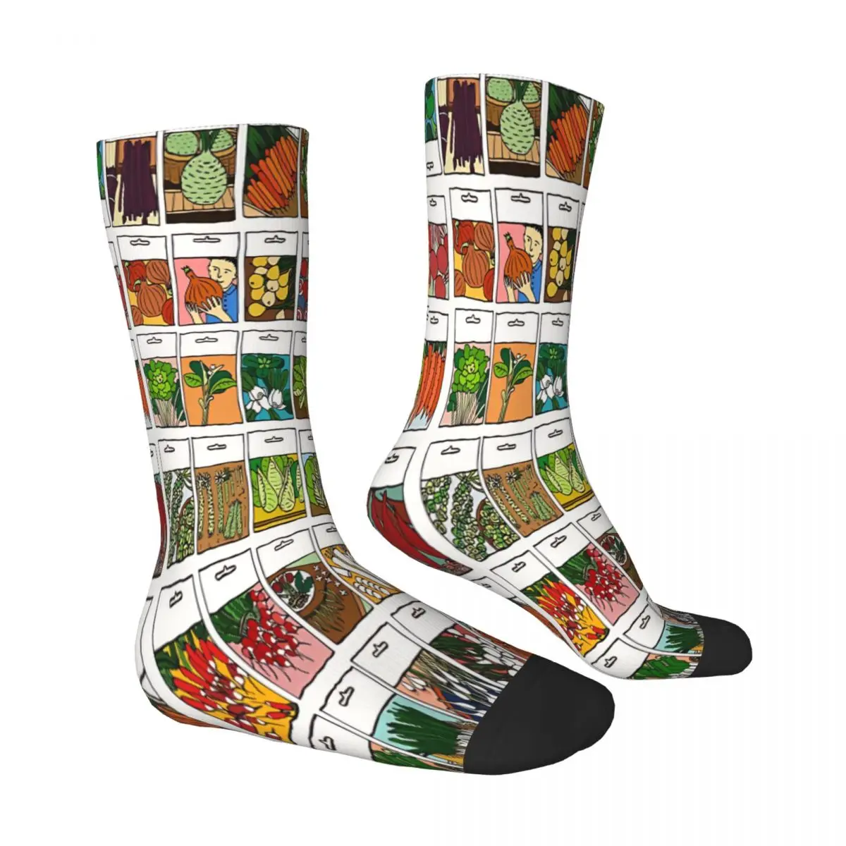 Vegetable Seeds Pattern Vegetable Socks Male Mens Women Autumn Stockings Polyester