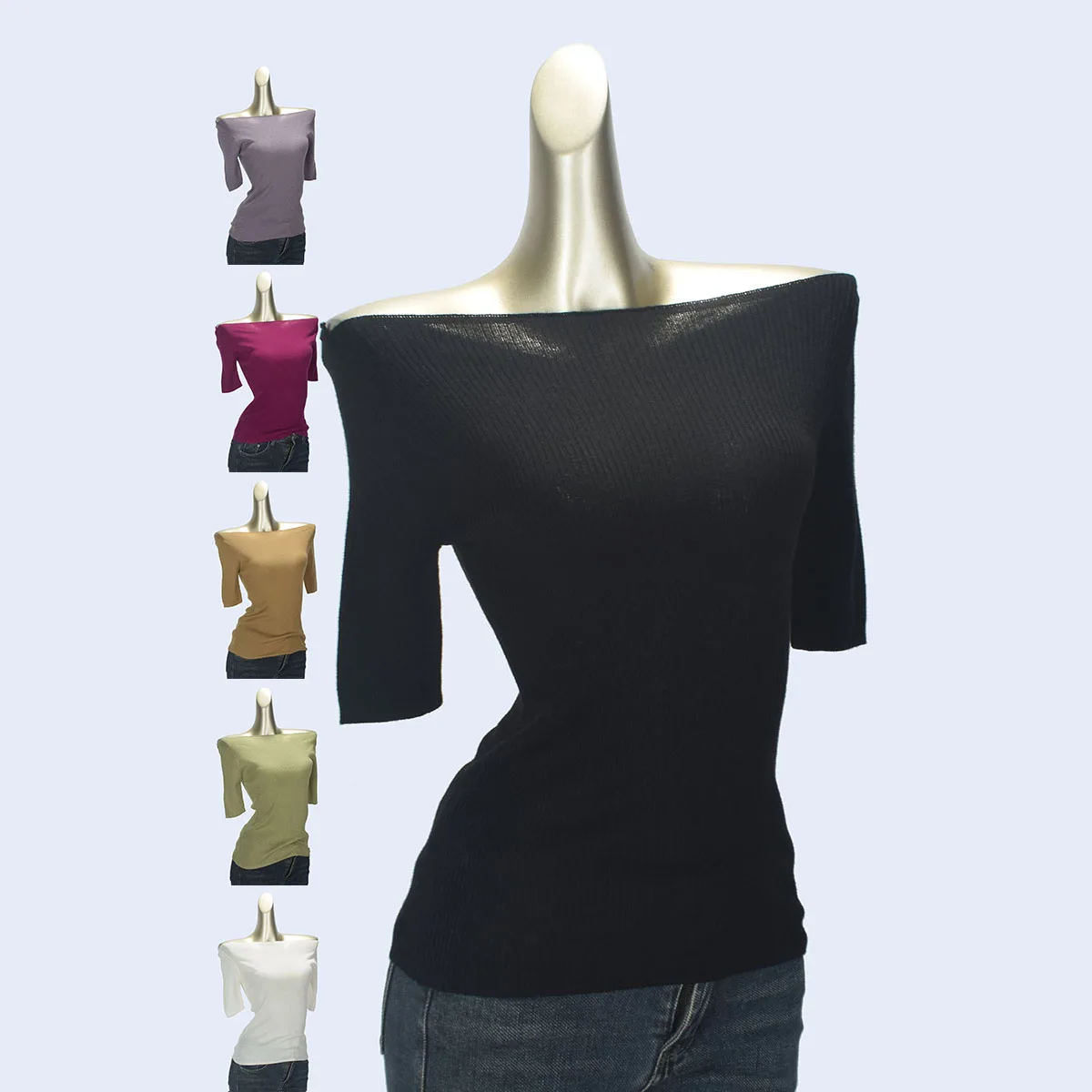 

Soft Wool Knitted f Sve Sweater Women's Sexy Slim Fit One oulder Base irt Korean Sle Commute Faion Spring Summer