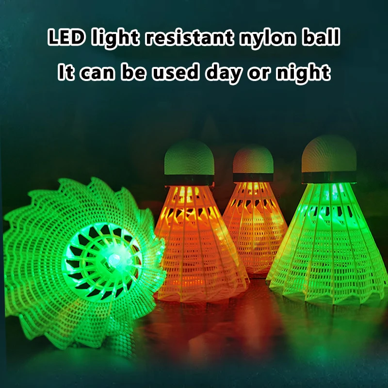 

【W】6Pcs/Set LED Light-up Badminton Balls Colorful LED Foamed Plastic Sport Badminton Shuttlecocks Children Luminous Badminton
