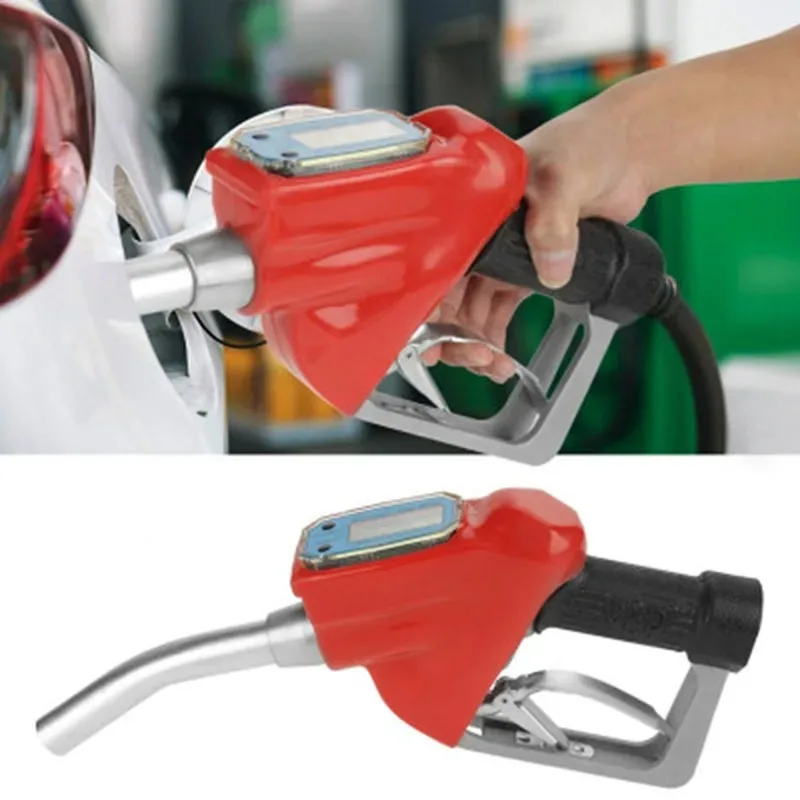 Digital Oil Refilling Nozzle Gun with Digital Flow Meter Aluminum Diesel Lubricant Liquid Transfer Dispensing Nozzle