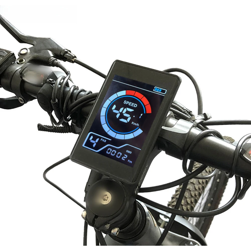 

Inductive LCD display panel for ebike and scooter with speed control and clear riding data easy installation and design