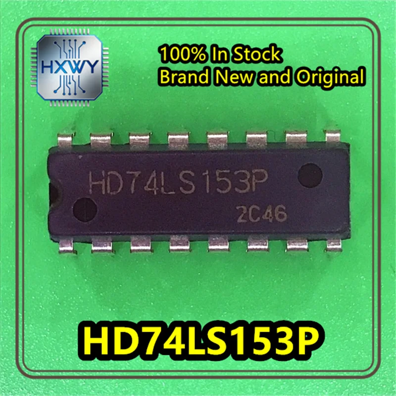(10/50 pieces) HD74LS153P DIP-16 Dual 4-to-1 Data Selector, Brand New Original, In Stock, Electronic IC
