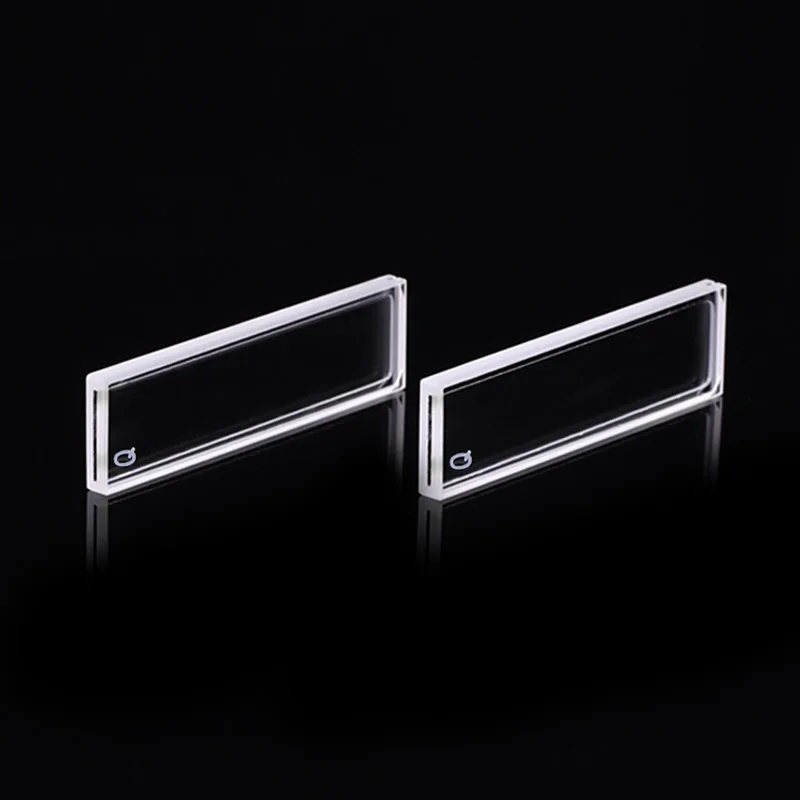 2 PCS Quartz Cuvette Cells No Lid 0.5mm Path Length JGS1  for Spectrophotometer  Lab