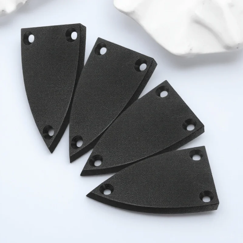 

4pcs Black 3 Holes Triangle Truss Rod Cover For Electric Guitar Bass Durable Plastic Replacement Parts Accessory Plate Cap