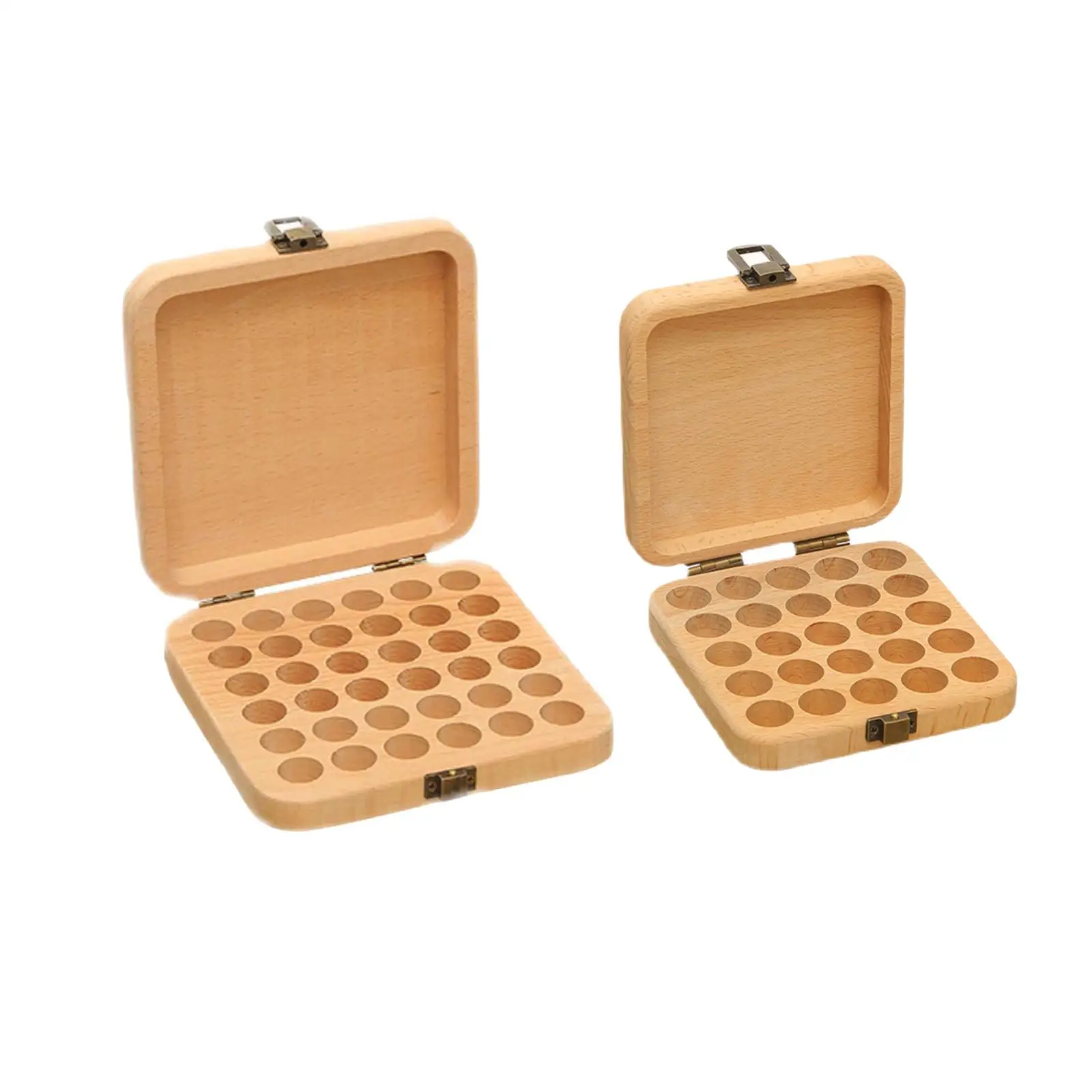 Multifunctional Essential Oil Storage Box Perfume Container Wood Multi Compartments Carrier for Nail Varnish Makeup Home Use