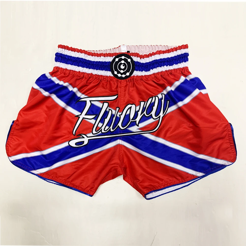 FLUORY MTSF94 MMA Fighting Muay Thai Shorts Boxeo Boxer Training Sports High Quality Kick Boxing Fitness Athletic Pants For Kid