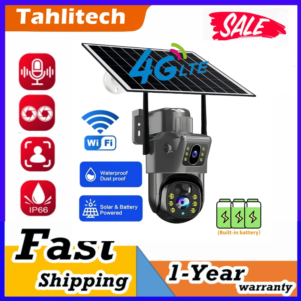 

Wireless Outdoor IP Solar Camera Dual Lens Dual Screen Battery CCTV Motion Detection Human Auto Tracking Surveillance Cameras