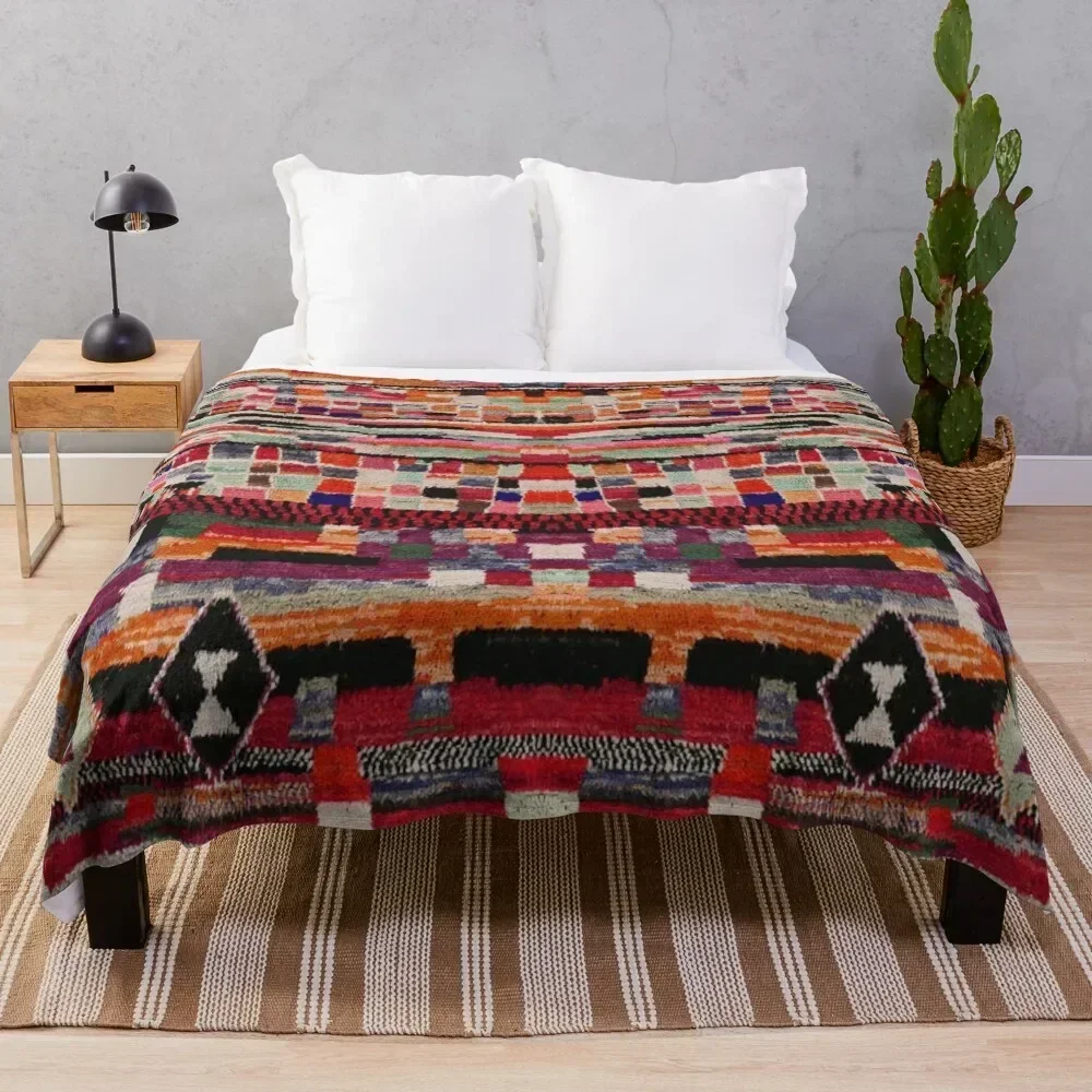 

heritage Moroccan Berber Style Art Throw Blanket Foldable Soft Warm Blanket for Outdoor Use